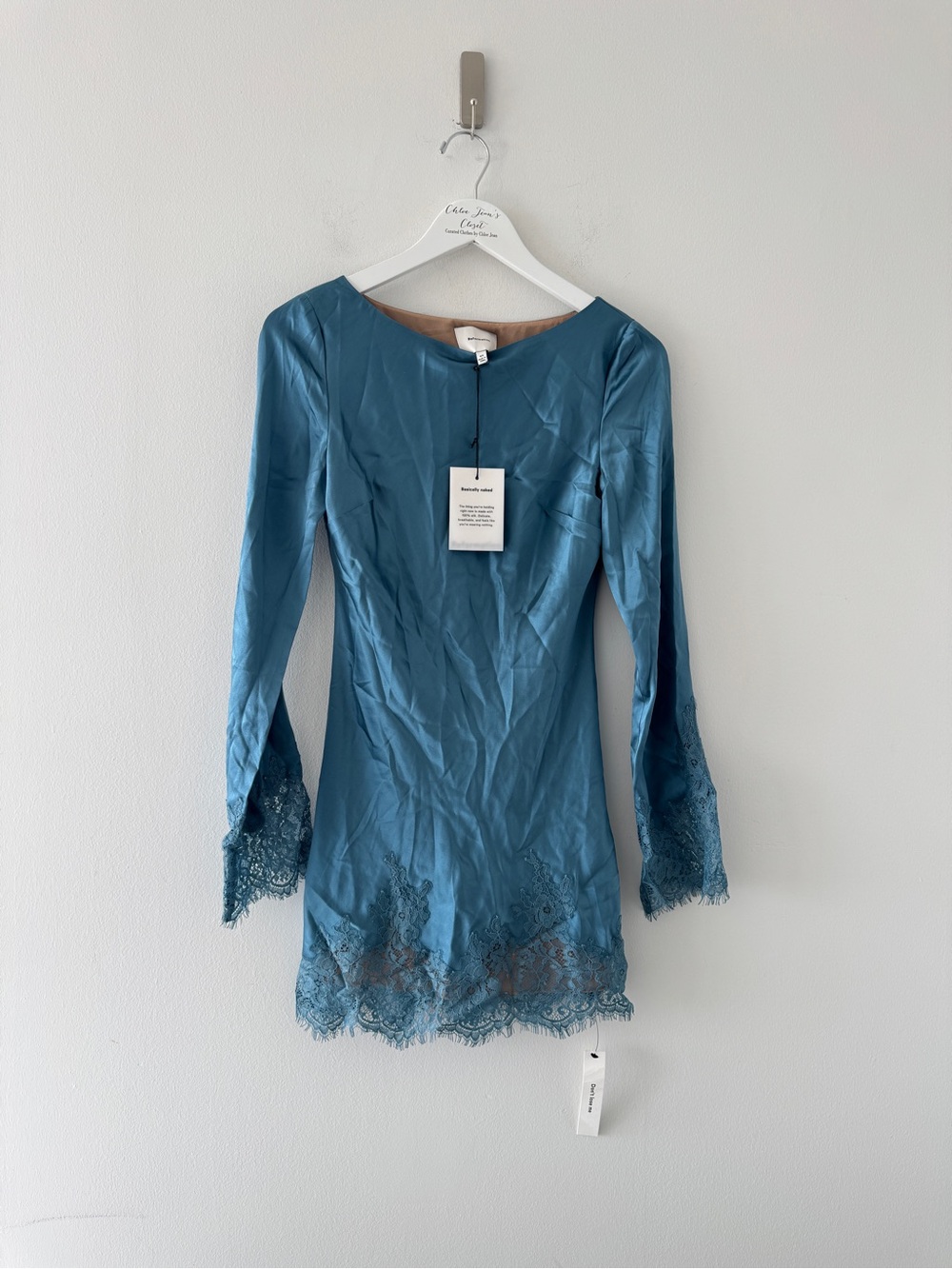 REFORMATION Blanche Silk Dress in Waves - Picture 2 of 7